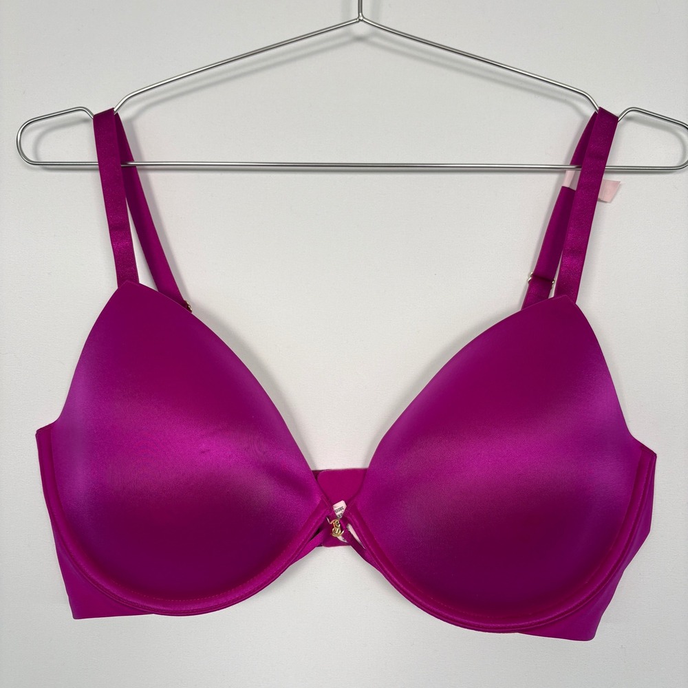 Victoria's Secret Women Bra 38DD Magenta Pink Very Sexy Low Cut Demi 11262645